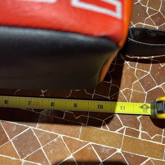 NWT mini marathon backpack leather for kids orange and black zipper closure - Picture 7 of 7